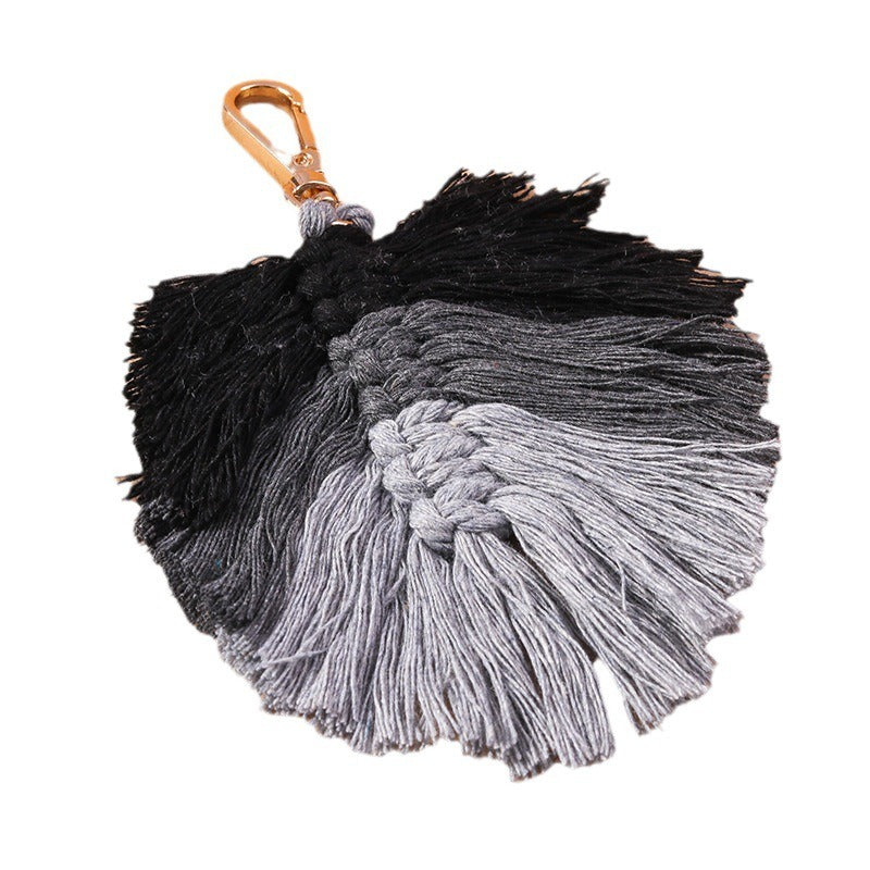 Wholesale Handwoven Colorful Banana Fan Keychain